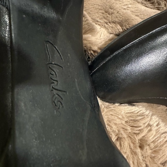 Black suede leather heeled booties by Clarks - Picture 10 of 10